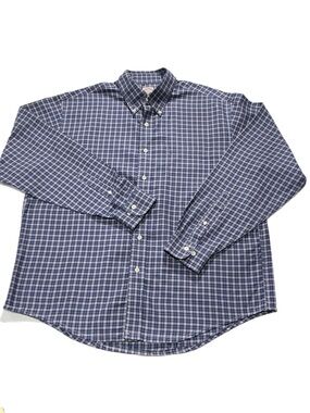 Brooks Brothers Men’s L Blue Plaid Supima Cotton Button Down Shirt NWOT